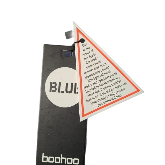 NWT Boohoo Blue maternity Sz.12 Thea over the bump jeans denimcore comfortcore - Picture 6 of 12